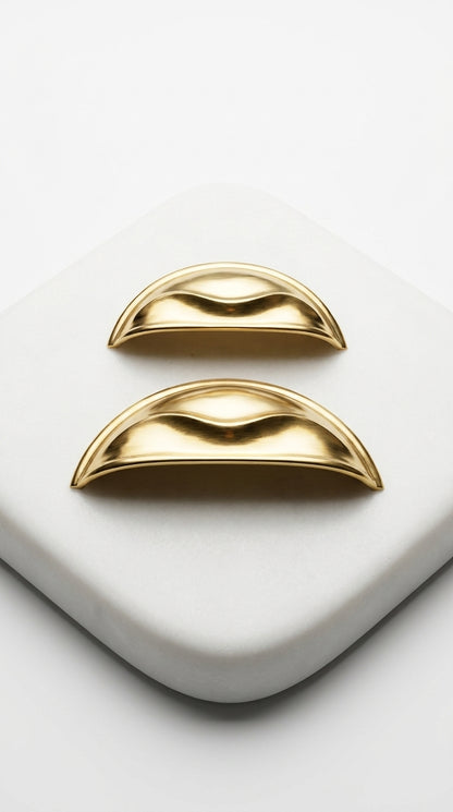 Solid Brass Door Cup Pull F172