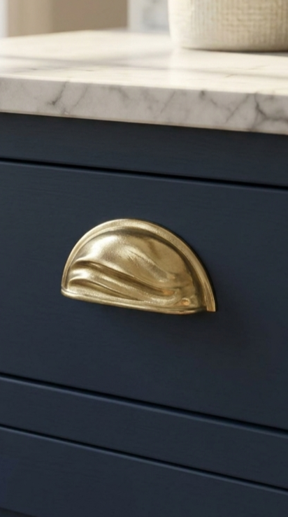 Solid Brass Door Cup Pull F173