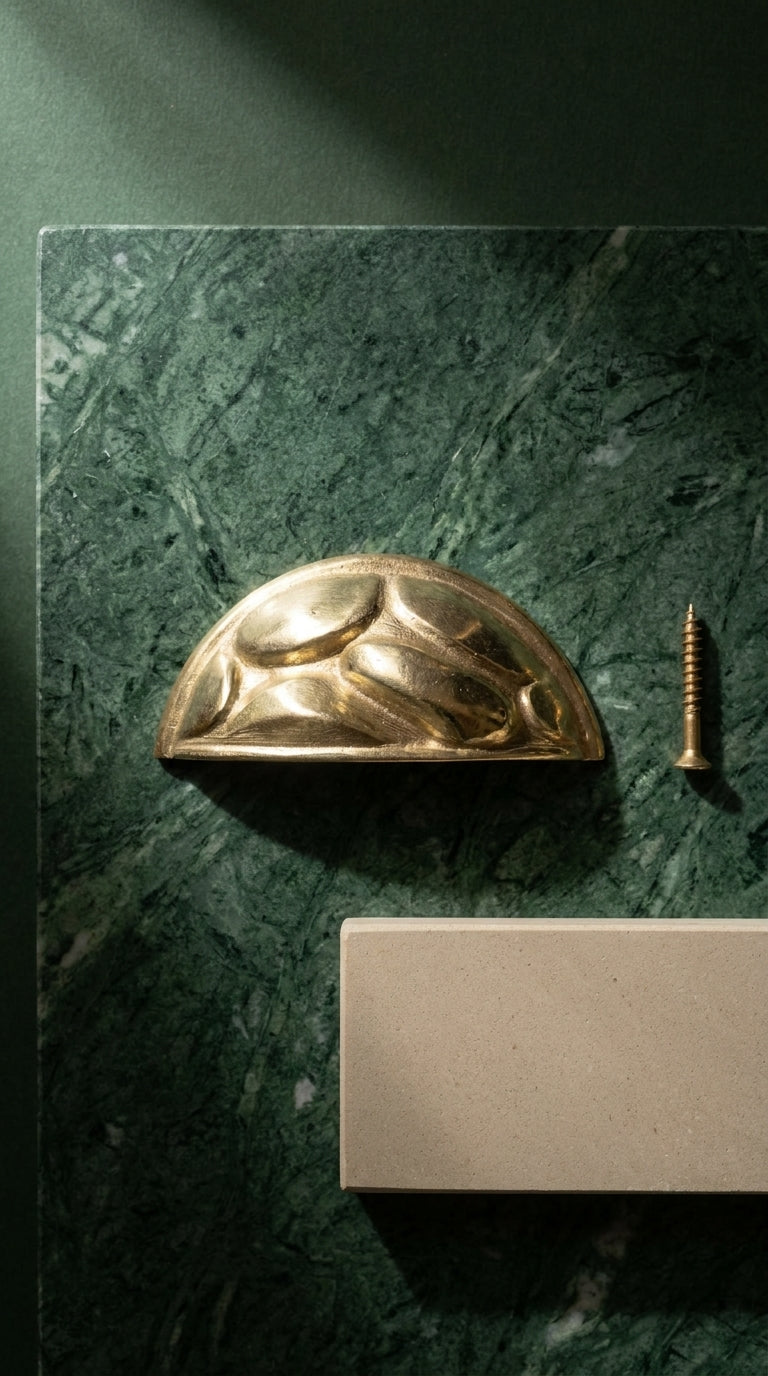Solid Brass Door Cup Pull F174
