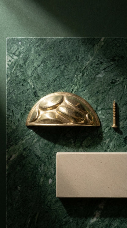 Solid Brass Door Cup Pull F174