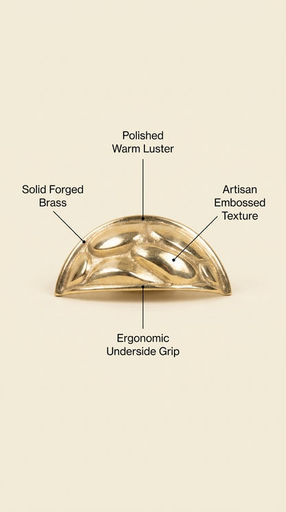 Solid Brass Door Cup Pull F174