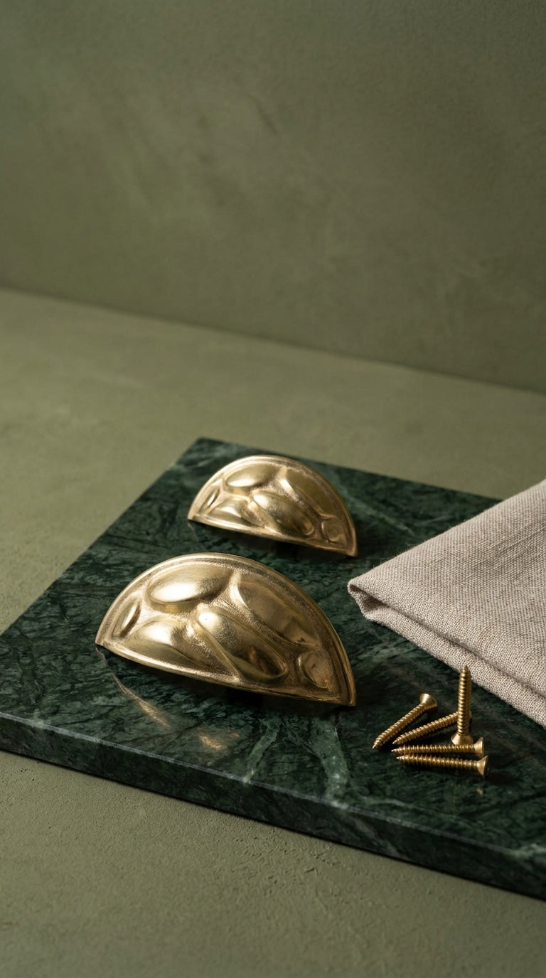Solid Brass Door Cup Pull F174