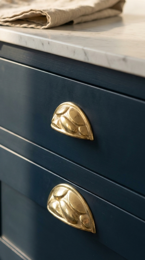 Solid Brass Door Cup Pull F174