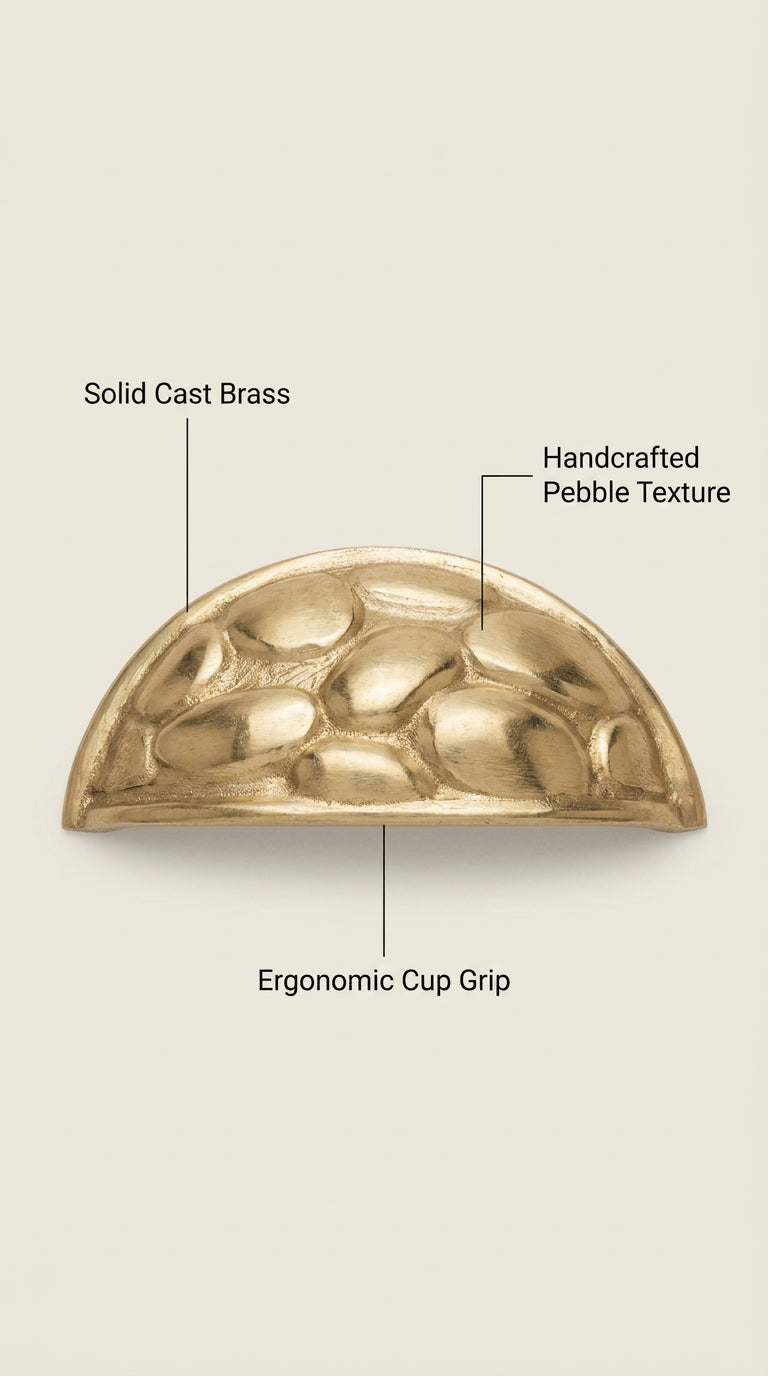 Solid Brass Door Cup Pull F175