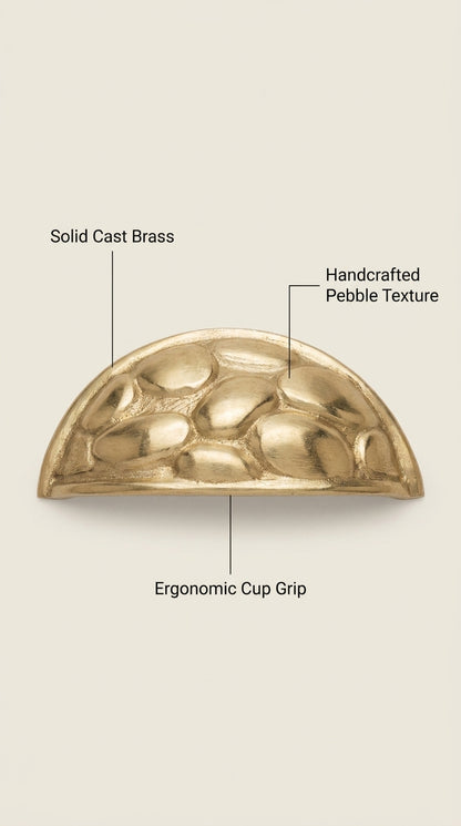Solid Brass Door Cup Pull F175