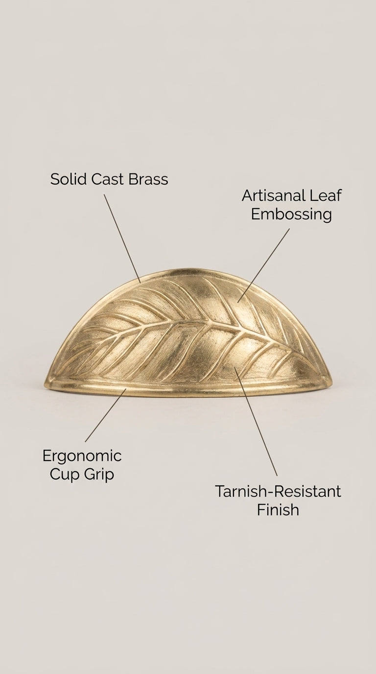 Solid Brass Door Cup Pull F176