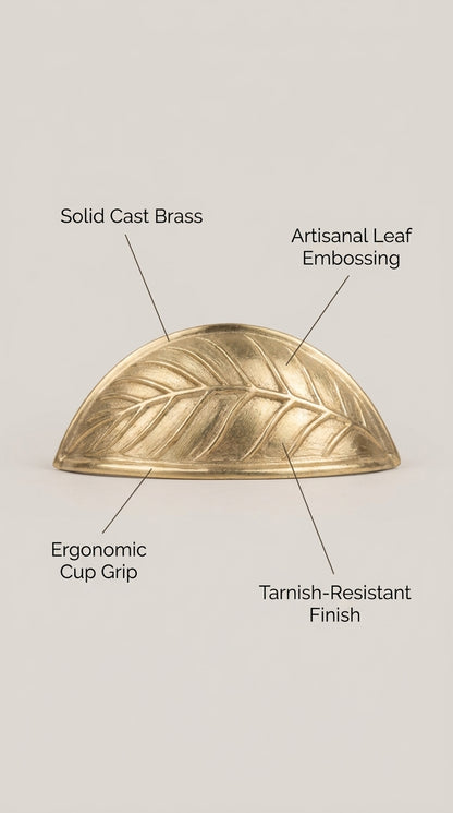 Solid Brass Door Cup Pull F176