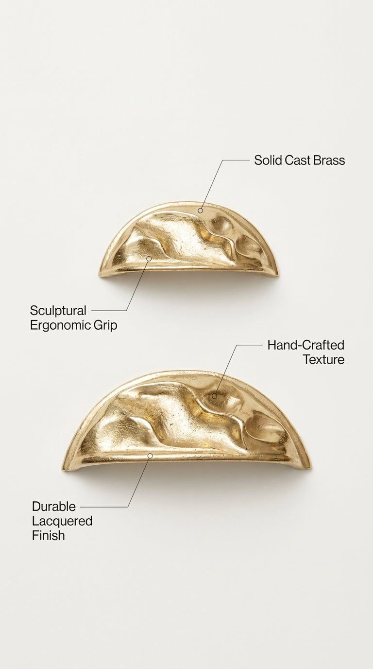 Solid Brass Door Cup Pull F177