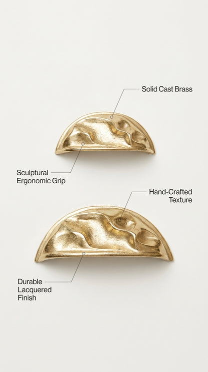 Solid Brass Door Cup Pull F177