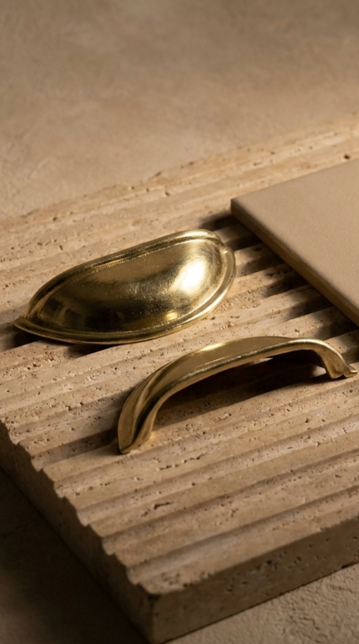Solid Brass Door Cup Pull F178