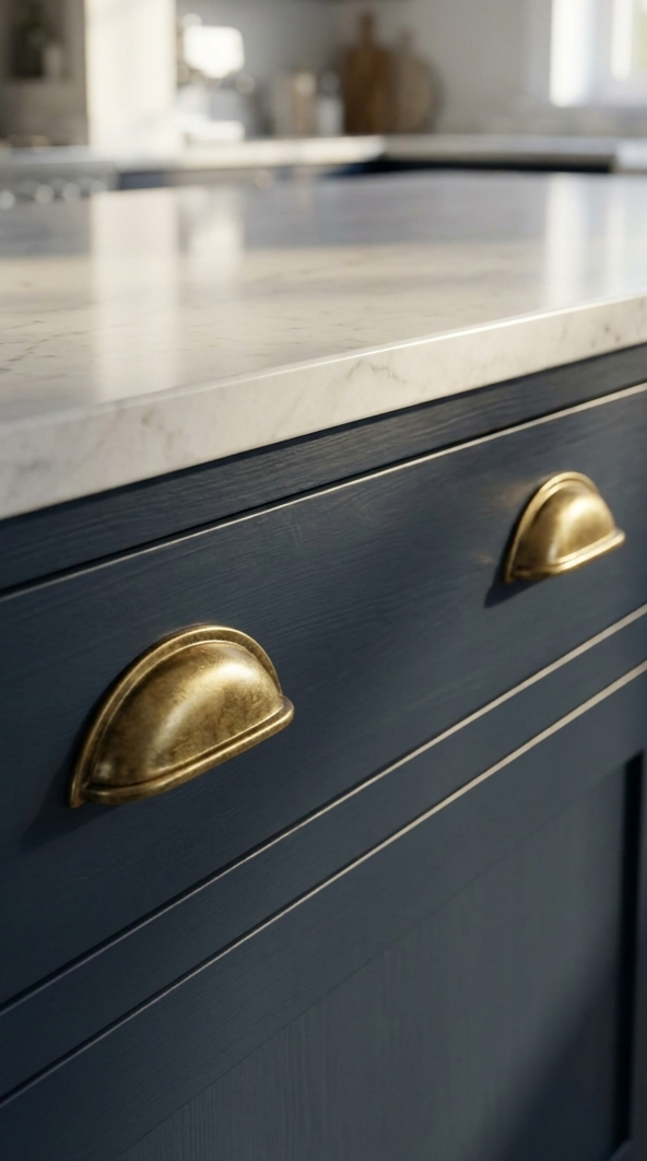 Solid Brass Door Cup Pull F178