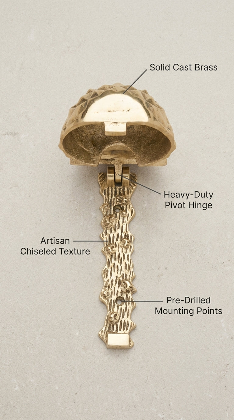 Solid Brass Door Knocker F154