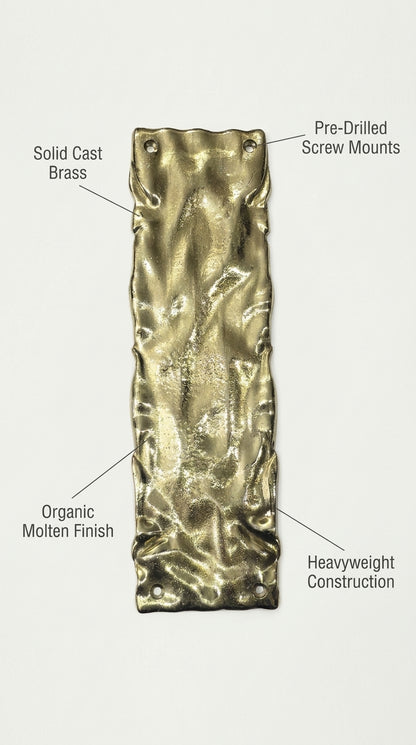 Solid Brass Door Push Plate F201