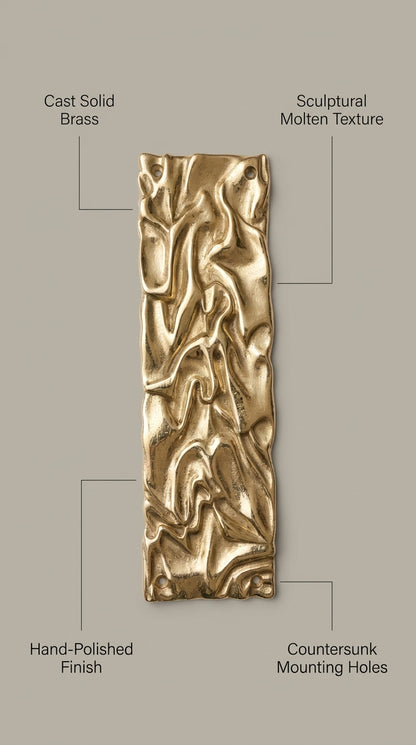 Solid Brass Door Push Plate F202