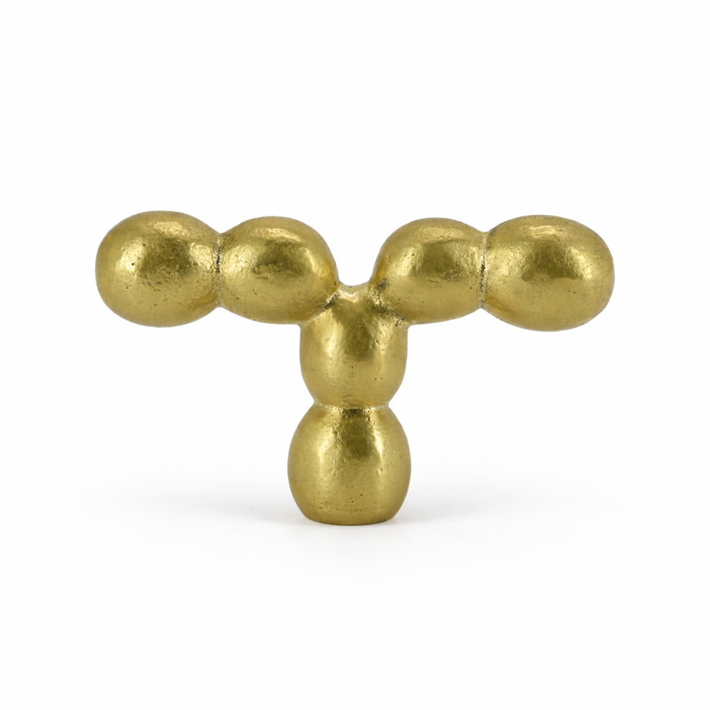 SOLID BRASS DRAWER & CABINET KNOB F65