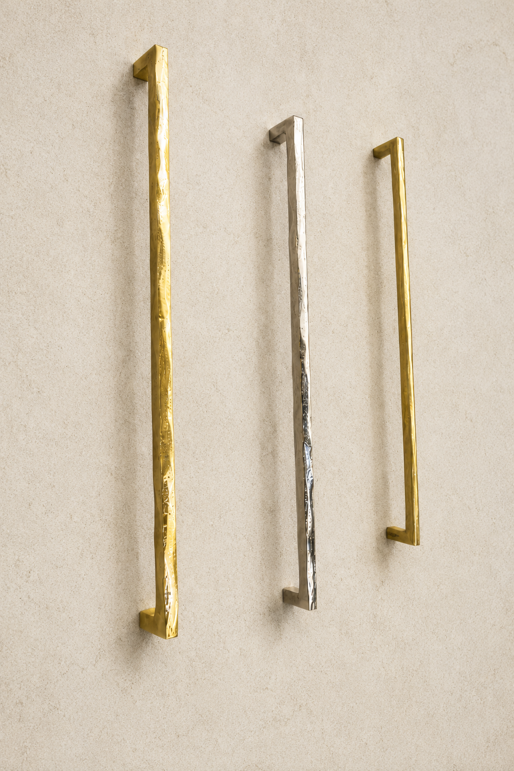 SOLID BRASS DOOR PULL WABI SABI SQUARE F10-F14
