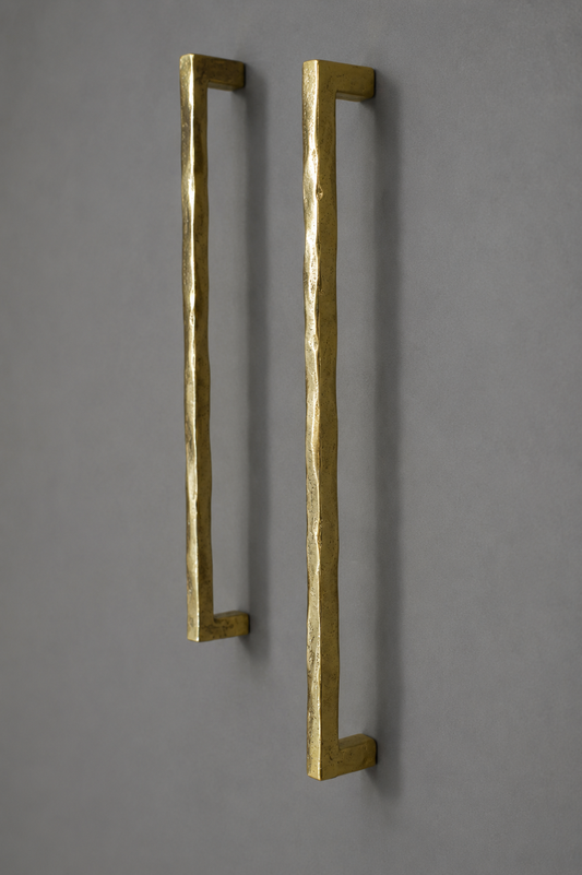 SOLID BRASS DOOR PULL WABI SABI SQUARE F10-F14