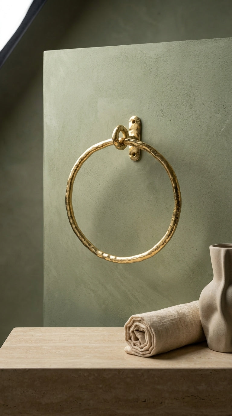 Teratone Solid Brass Towel Ring F100