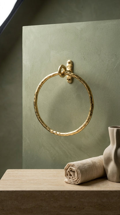 Teratone Solid Brass Towel Ring F100