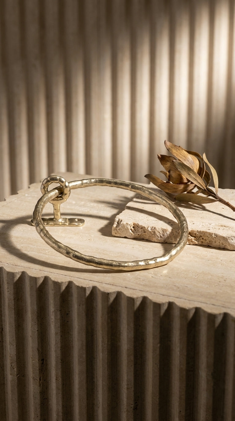 Teratone Solid Brass Towel Ring F100