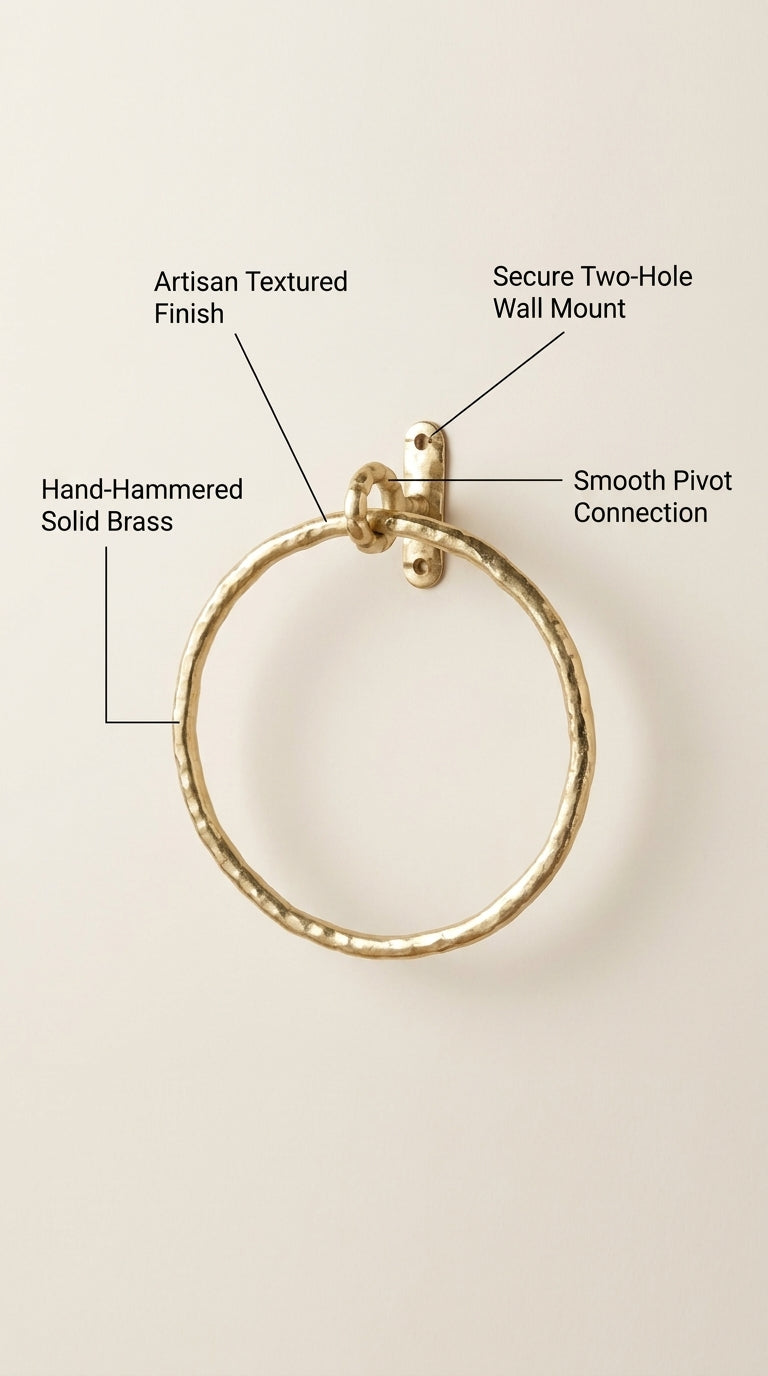 Teratone Solid Brass Towel Ring F100