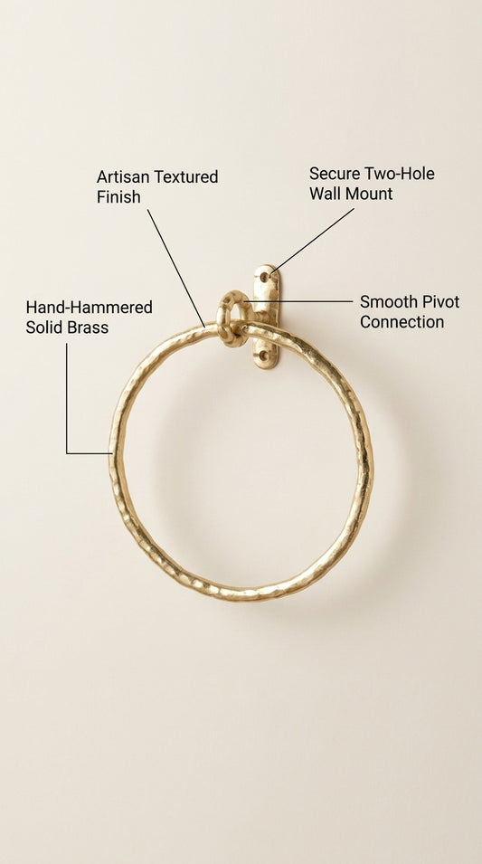 Teratone Solid Brass Towel Ring F100