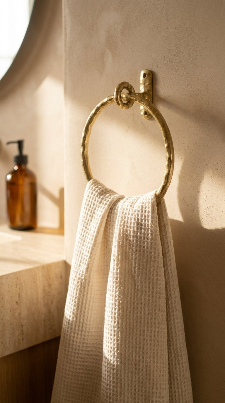 Teratone Solid Brass Towel Ring F100