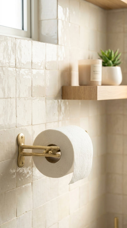 LUXURY SOLID BRASS TOILET PAPER HOLDER F108