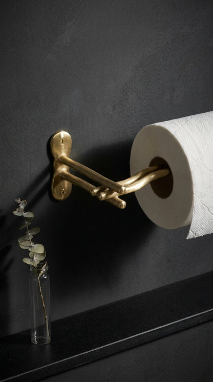 LUXURY SOLID BRASS TOILET PAPER HOLDER F108