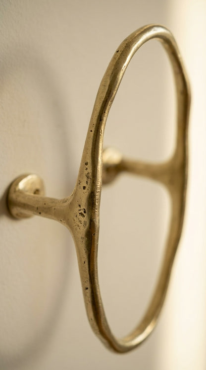 Luxury Solid Brass Hand Towel Jewellery Ring F151