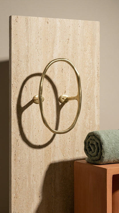 Luxury Solid Brass Hand Towel Jewellery Ring F151