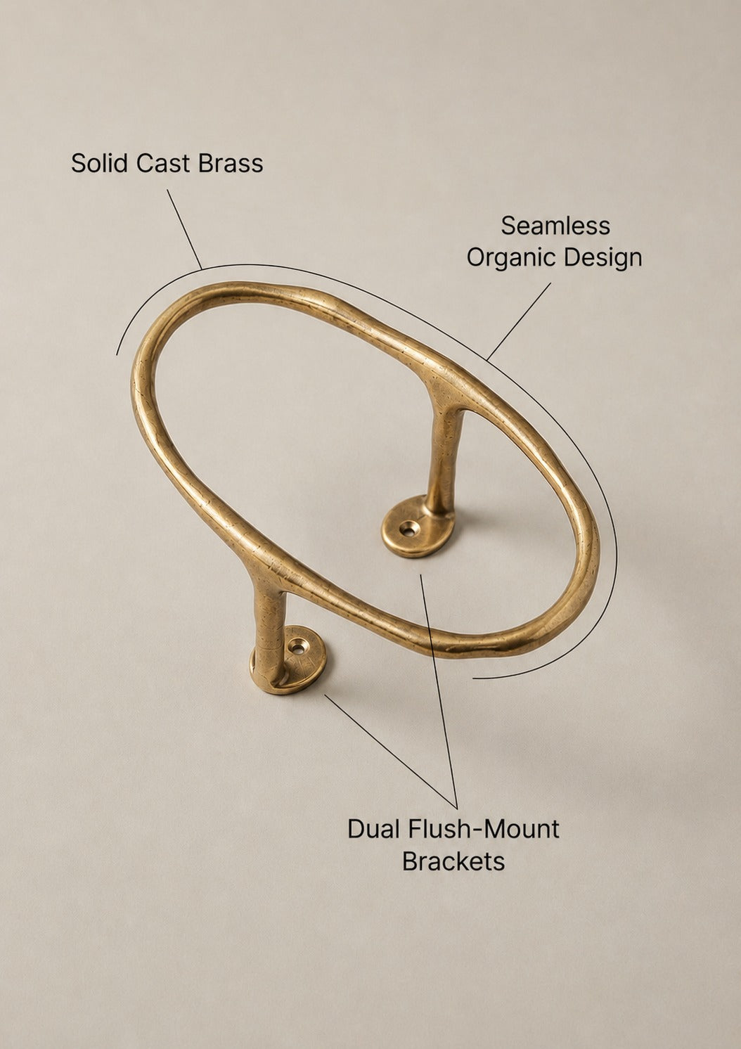 Luxury Solid Brass Hand Towel Jewellery Ring F151