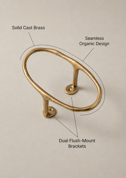 Luxury Solid Brass Hand Towel Jewellery Ring F151