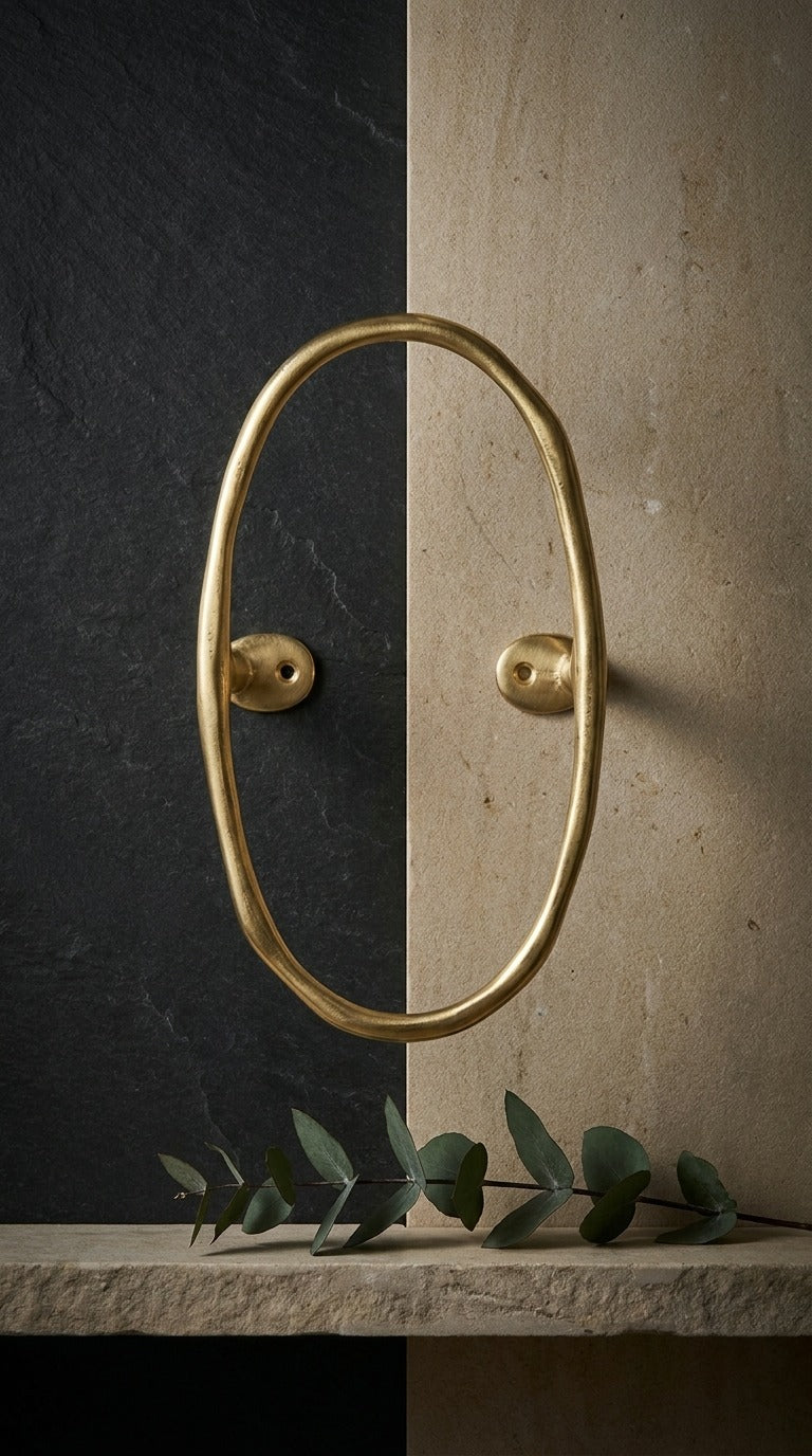 Luxury Solid Brass Hand Towel Jewellery Ring F151