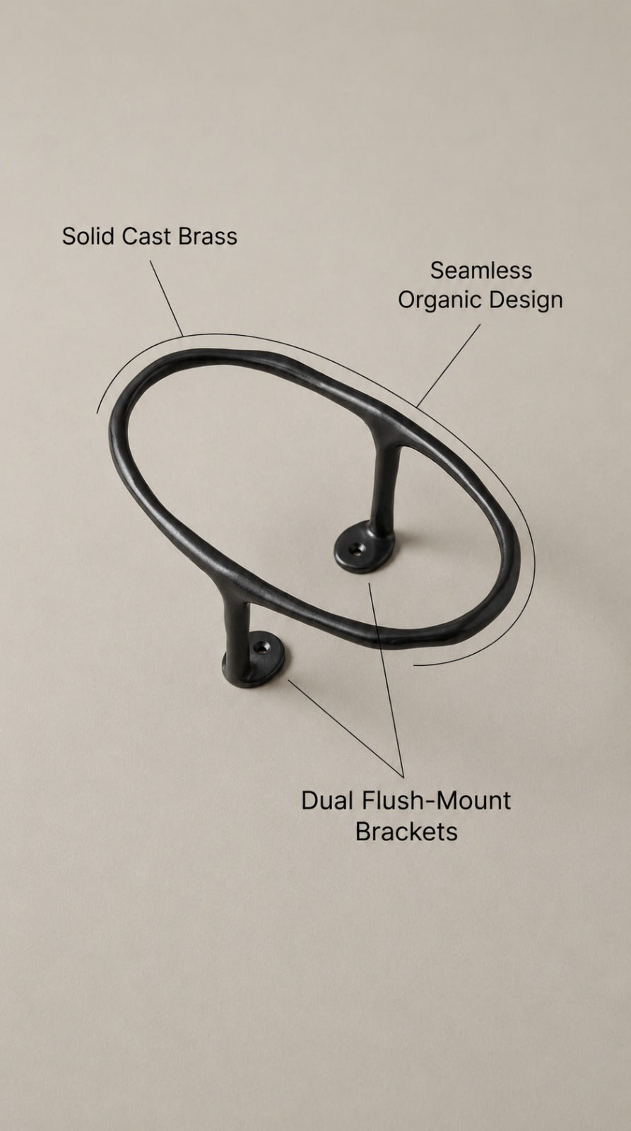 Luxury Solid Brass Hand Towel Jewellery Ring F151