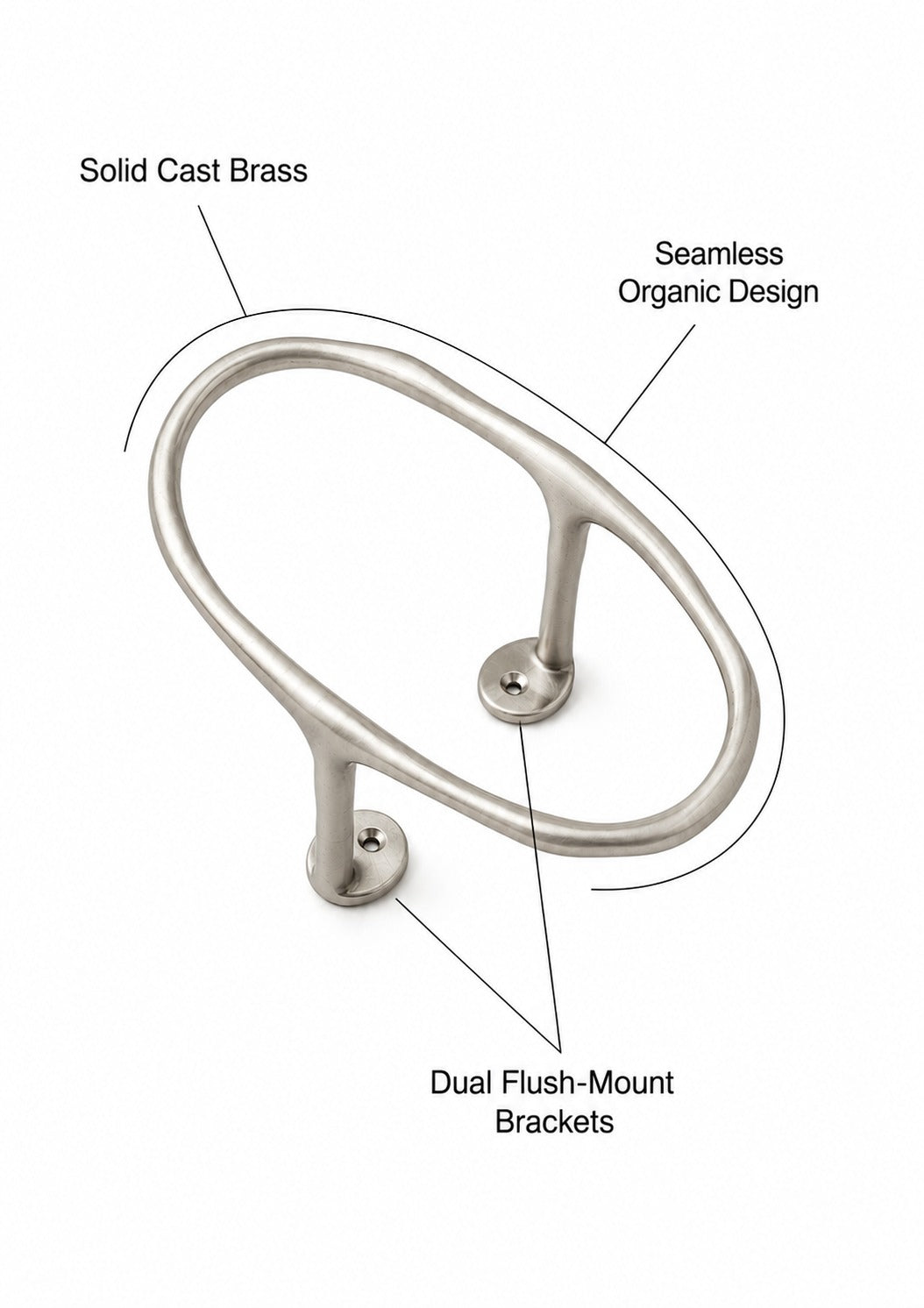 Luxury Solid Brass Hand Towel Jewellery Ring F151