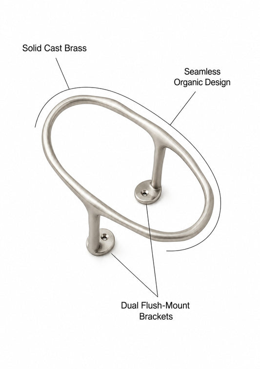 Luxury Solid Brass Hand Towel Jewellery Ring F151