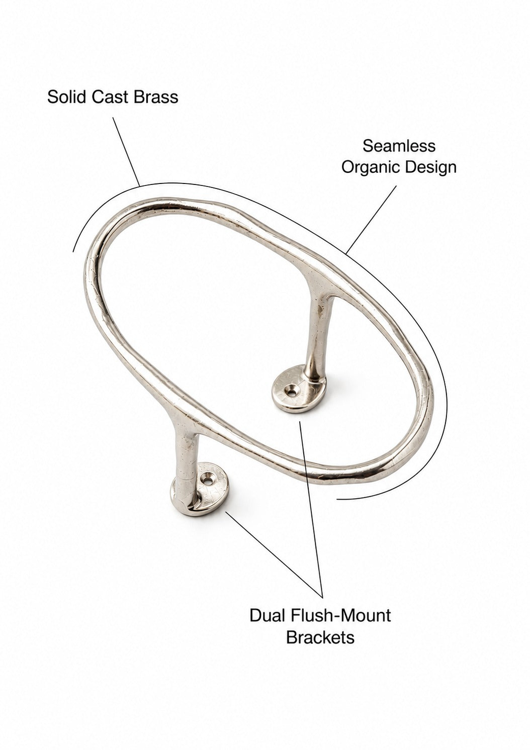 Luxury Solid Brass Hand Towel Jewellery Ring F151