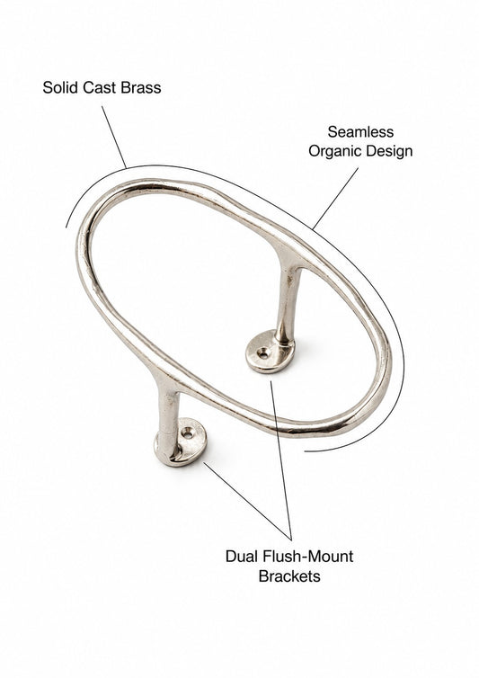 Luxury Solid Brass Hand Towel Jewellery Ring F151