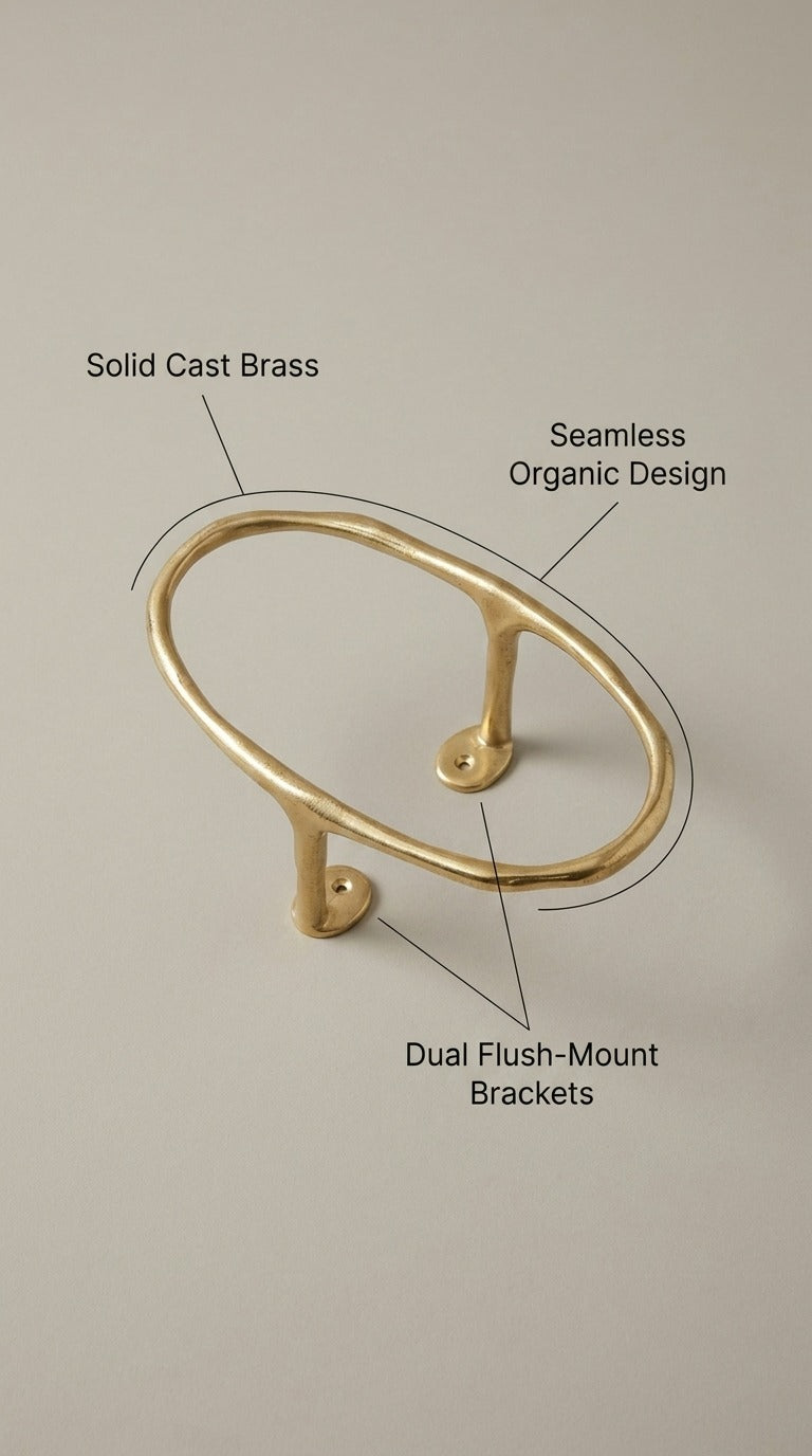 Luxury Solid Brass Hand Towel Jewellery Ring F151