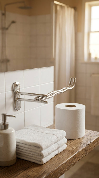 LUXURY SOLID BRASS TOILET PAPER HOLDER F108